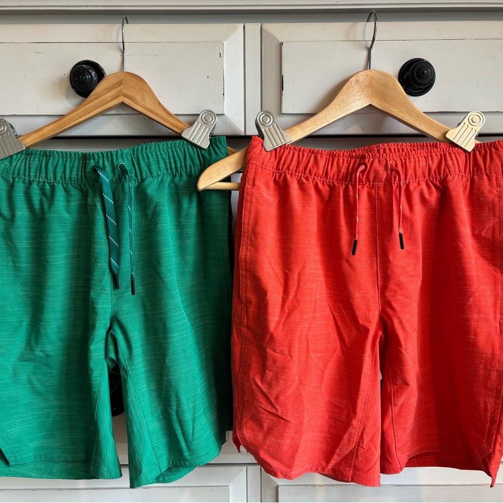 Hanna Active Shorts Bundle (Green and Orange) in EUC